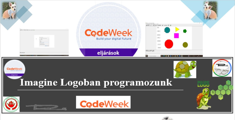 Gombokkal készített alakzatok Imagine Logoban